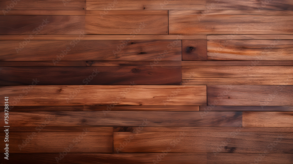 Naklejka premium realistic flat mahogany wood texture and detailed background