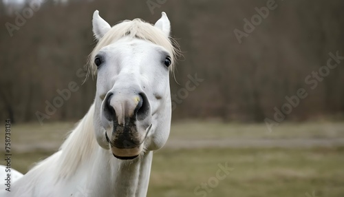 A Horse With Its Nostrils Flared Alert