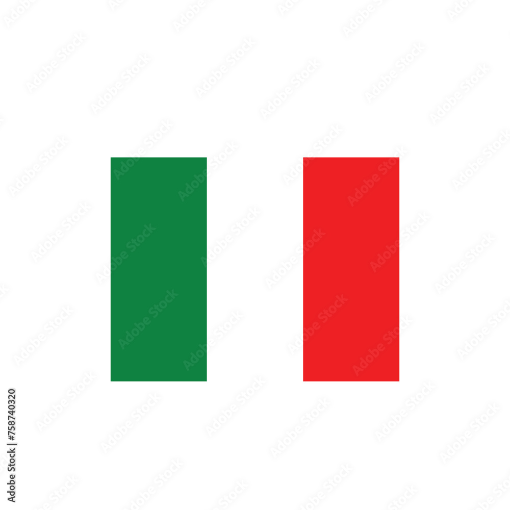 Vector illustration of the flag of İtaly Vector illustration of the flag of İtaly