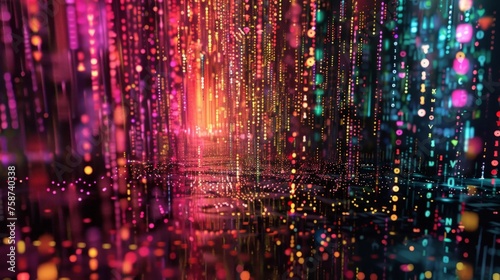 Wallpaper Mural Digital binary code matrix background Torontodigital.ca