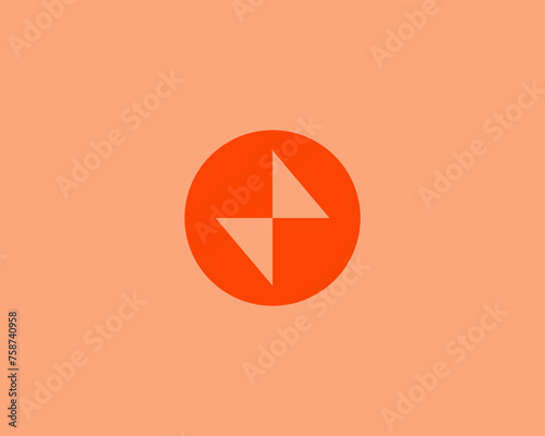 Free Download A letter O from abstract geometric shapes and lightning inside. Creative vector monogram. - GFXLoad