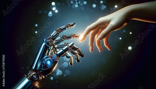 Two Worlds, One Touch. Human and Cyborg Hands Interaction