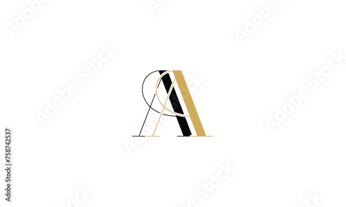 A, AA, Abstract letters Logo monogram