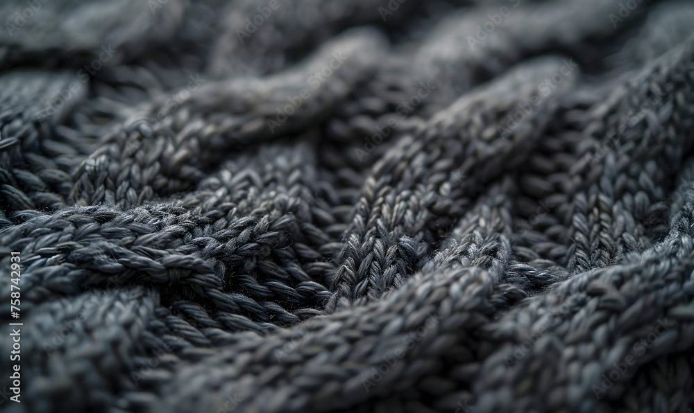 Close-up of the texture of a knitted sweater, Generative AI Close-up of the texture of a knitted sweater, Generative AI