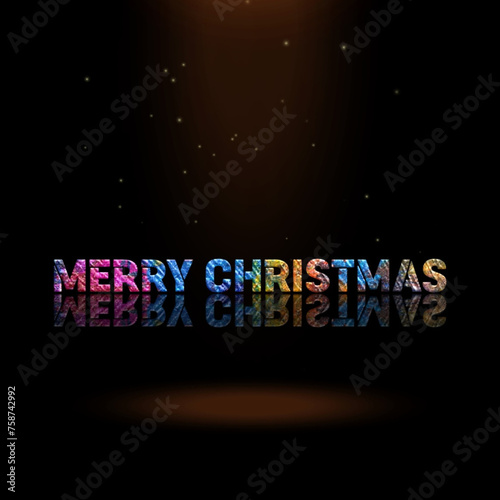 3d graphics design, Marry Christmas text effects 