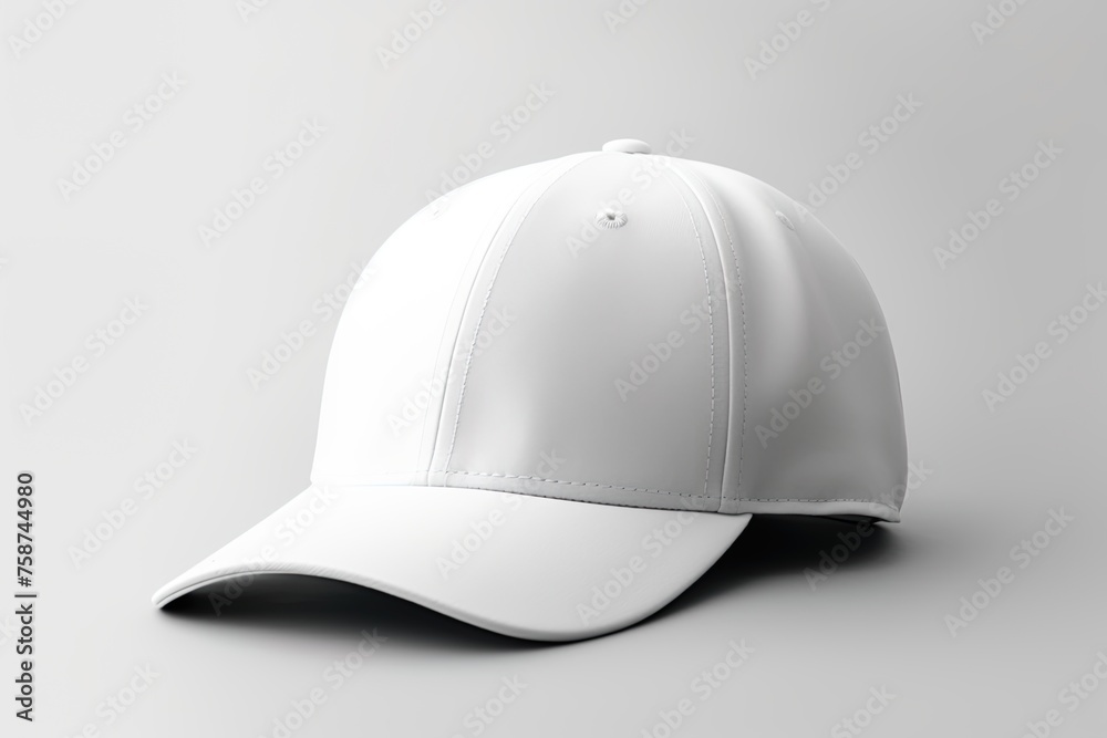 White baseball cap isolated on white background. Ai Generative White baseball cap isolated on white background. Ai Generative