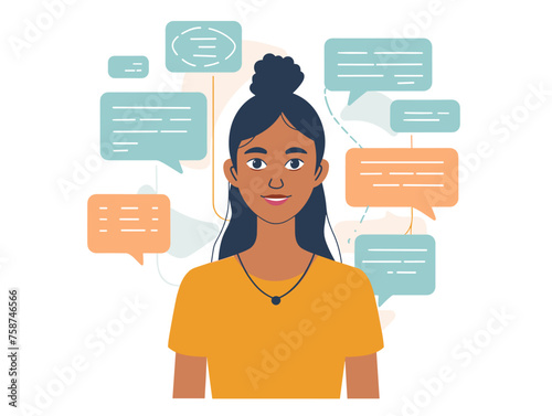  A customer service representative uses artificial intelligence-powered software to answer frequently asked questions and guide customers to the appropriate resources. 