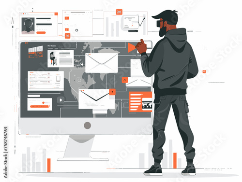  A cybersecurity specialist investigates a suspicious email analyzing its source content and attachments to identify potential phishing attempts. 