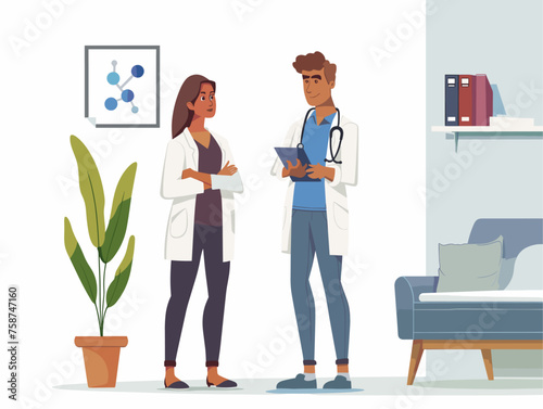  A doctor discusses preventative health measures with a patient emphasizing the importance of regular checkups and healthy habits. 