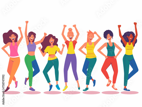  A group participates in a dance fitness class enjoying music and movement while improving cardiovascular health. 