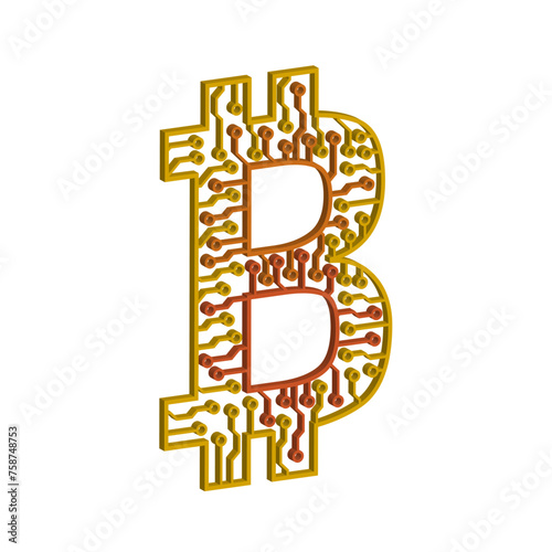 Bitcoin vector. Electronic money. Abstract Bitcoin. Electronic business bitcoin.