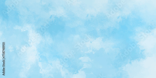 Abstract sky background. Blue and white pastel color sky. Sky with clouds. elegant design wallpaper. photo