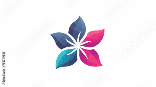 flower logo inspiration flat vector isolated on whit
