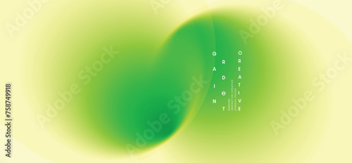 Green gradient blurred colorful graphic background. Modern design template with elegance for banners, brochures and websites. EPS vector illustration.