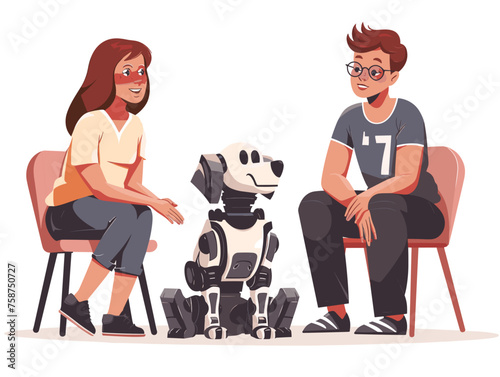  A team of researchers trains a robotic dog to assist with therapy sessions providing emotional support and companionship to individuals in need. 