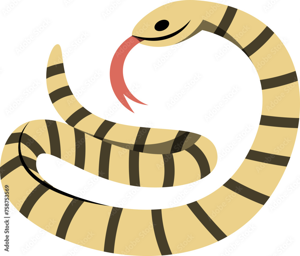 Naklejka premium cute cartoon snake illustration.
