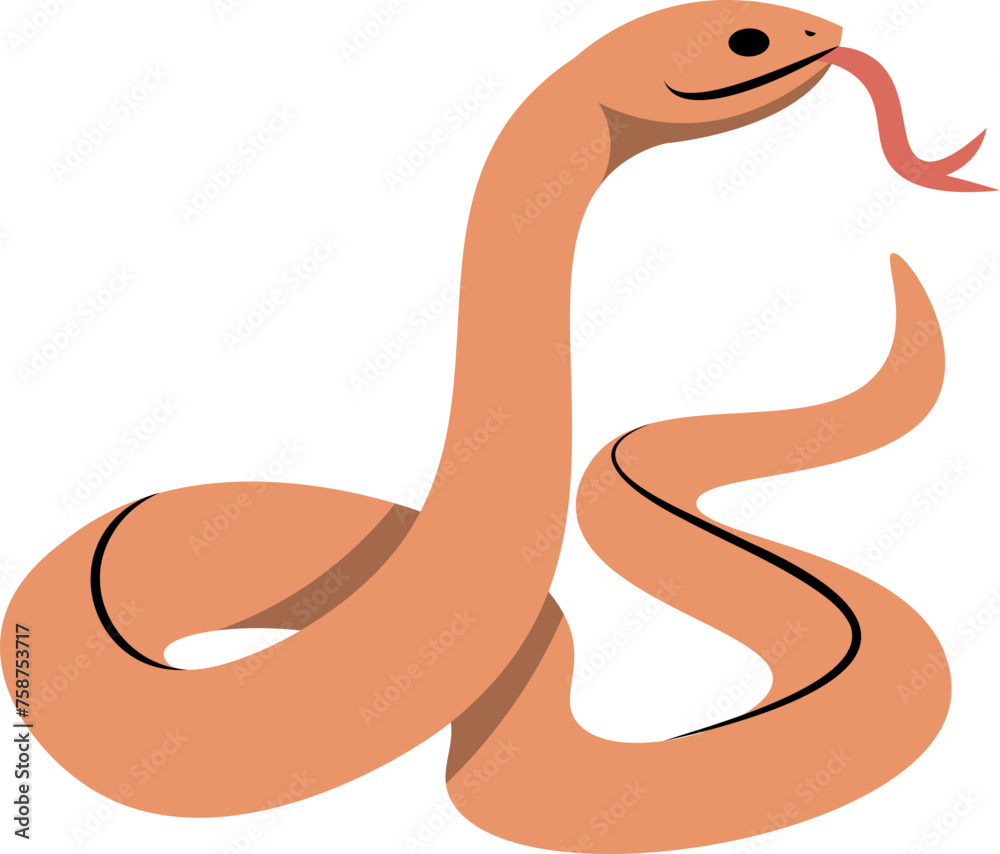 Fototapeta premium cute cartoon snake illustration.