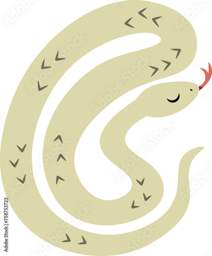 cute cartoon snake illustration.