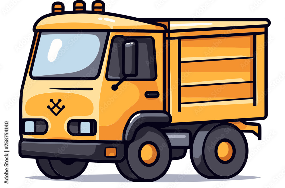 Playful Dump Truck Vector Illustration for Kids' Products