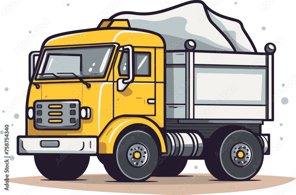 Vibrant Dump Truck Vector Illustration for Mobile Games