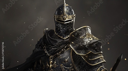Gothic Knight Armor A Medieval Marvel Generative AI photo