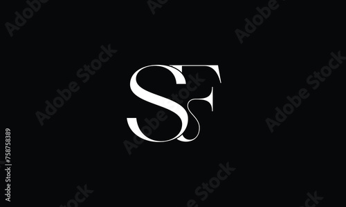 SF, FS, S, F, Abstract letters Logo monogram