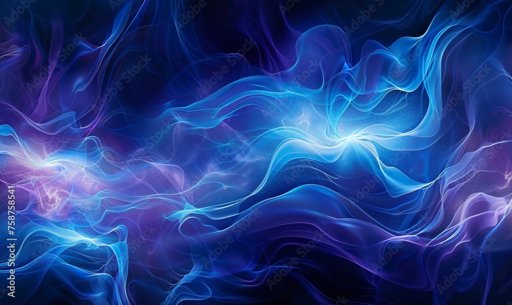 Neon Blue Waves A Glowing Tribute to the Monthly Full Moon Generative AI Neon Blue Waves A Glowing Tribute to the Monthly Full Moon Generative AI