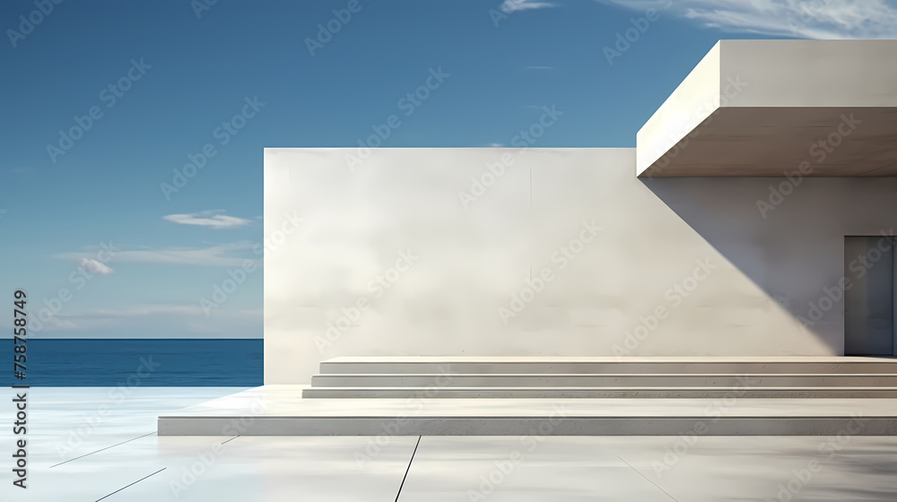 Obraz premium Design cement building background illustration structure building