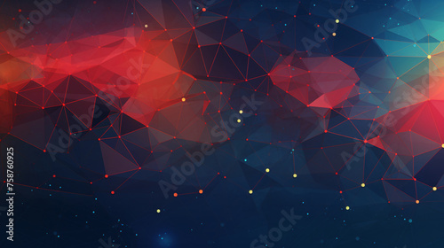 Digital technology background, dynamic waves of glowing points, gradient abstract PPT background © lin