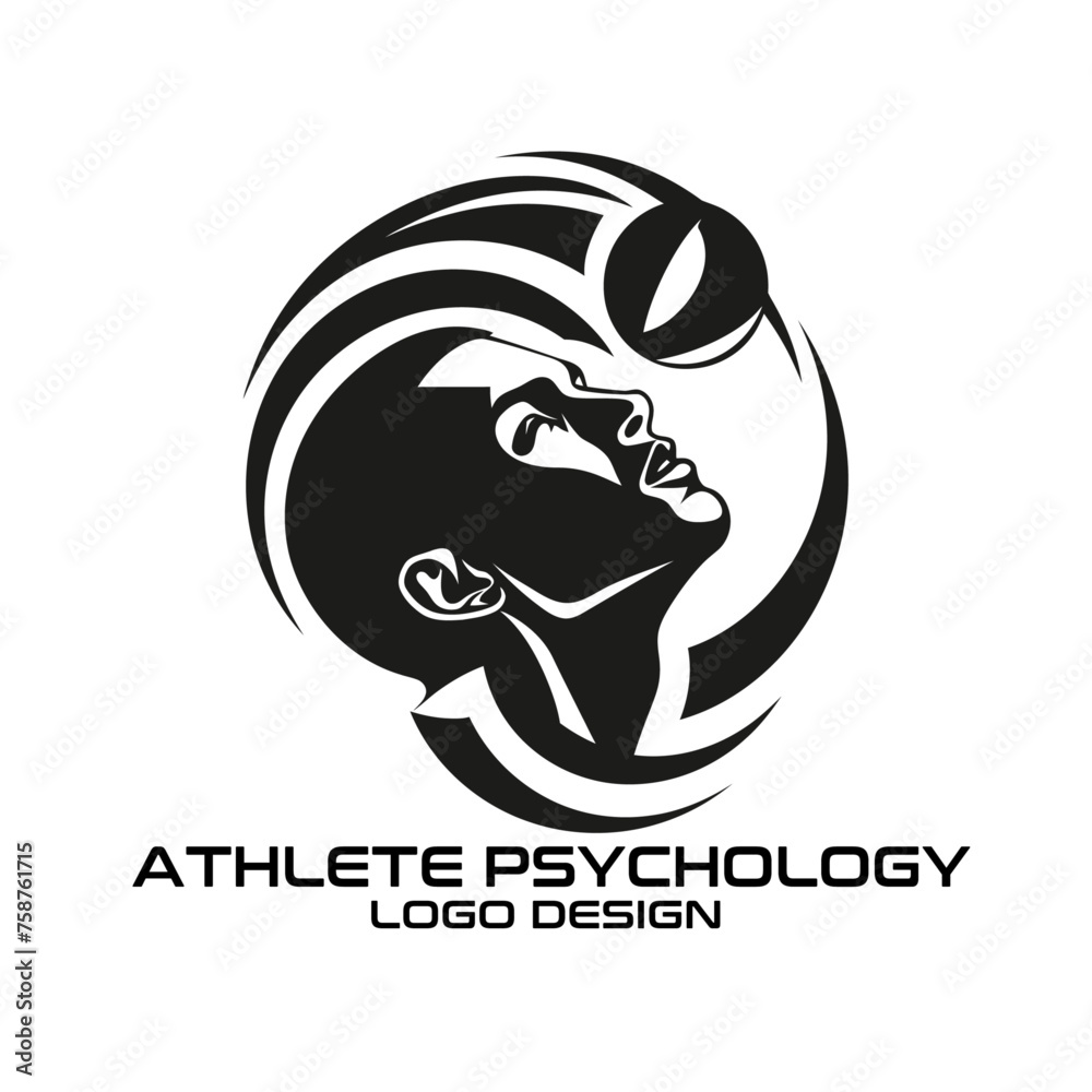Obraz premium Athlete Psychology Vector Logo Design