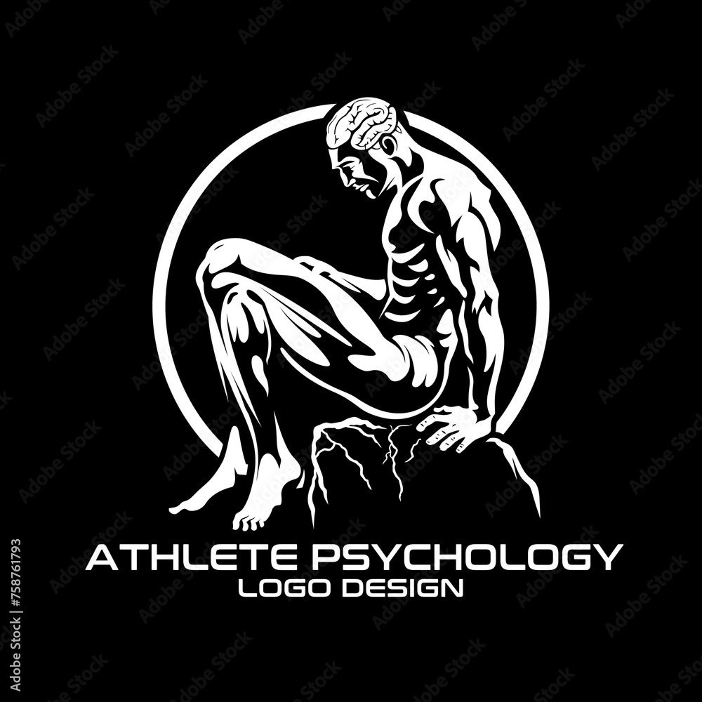 Athlete Psychology Vector Logo Design