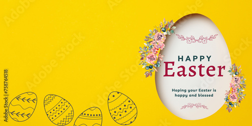 Canvas Print Easter, concept of Happy Easter, Happy Easter design