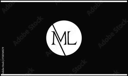 ML, LM, M, L, Abstract letters Logo monogram