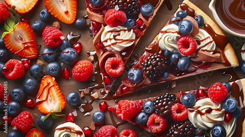 Food and Beverages: Images of delicious meals, beverages, desserts, and snacks. For example, slices of pizza, fruit platters, coffee cups, ice creams, and desserts. 
