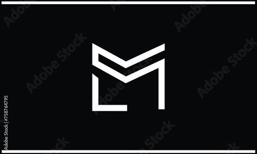 ML, LM, M, L, Abstract letters Logo monogram