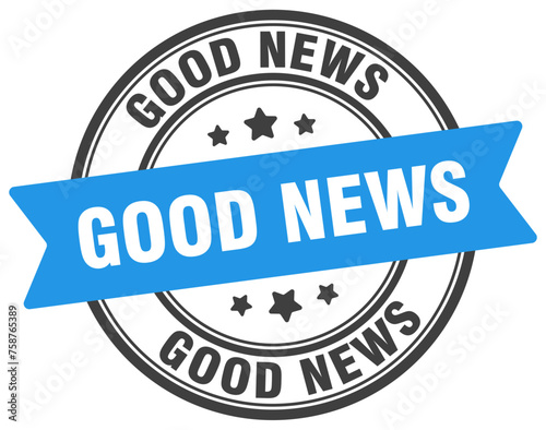 good news stamp. good news label on transparent background. round sign