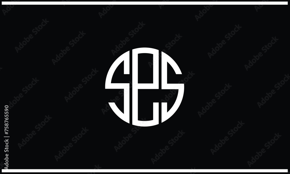 Obraz premium S, E, S, Abstract Letters Logo monogram