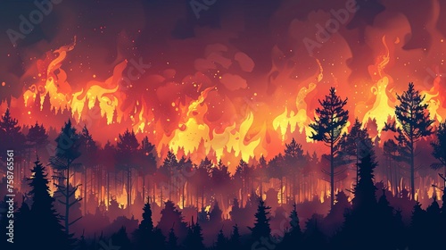 fire in the forest