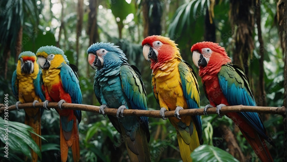 Obraz premium blue and yellow macaw ara ararauna