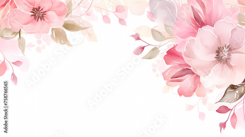 Painting watercolor floral background illustration floral nature