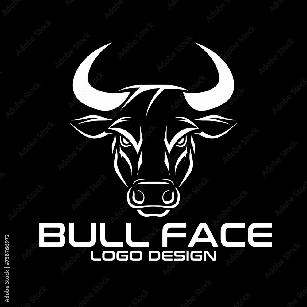 Bull Face Vector Logo Design Bull Face Vector Logo Design