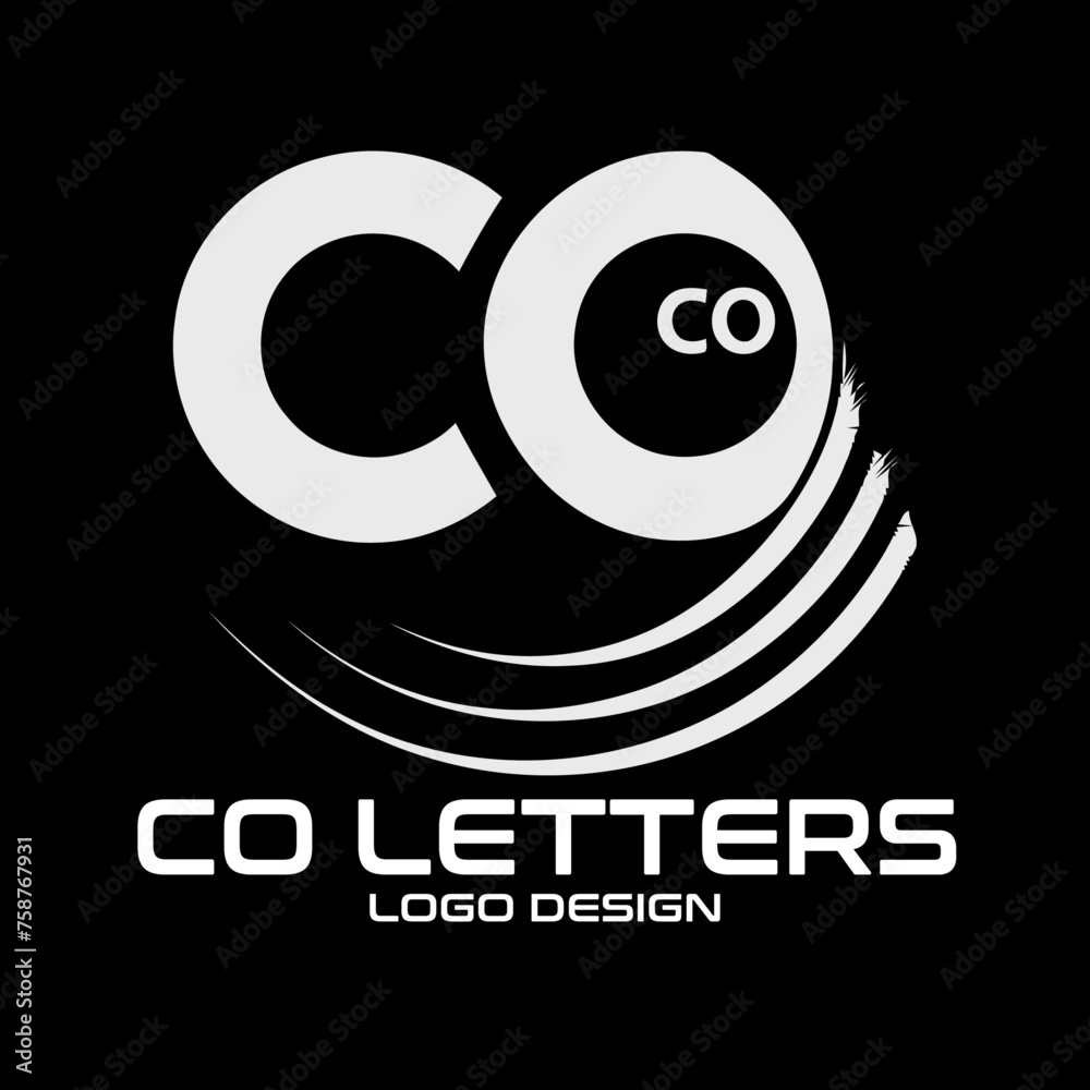 Obraz premium CO Letters Vector Logo Design