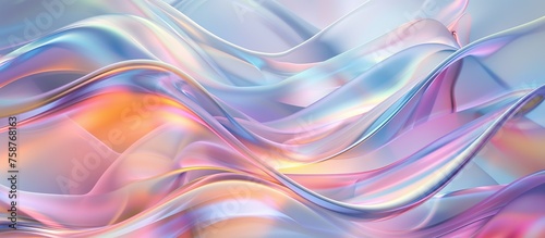 Iridescent silk textures background. Array of silky fabrics with a smooth texture. Iridescence and vibrant harmonious blend.
