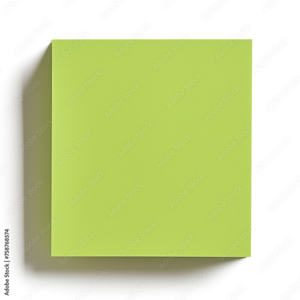 Green Sticky Note isolated on white сreated with Generative Ai Green Sticky Note isolated on white сreated with Generative Ai
