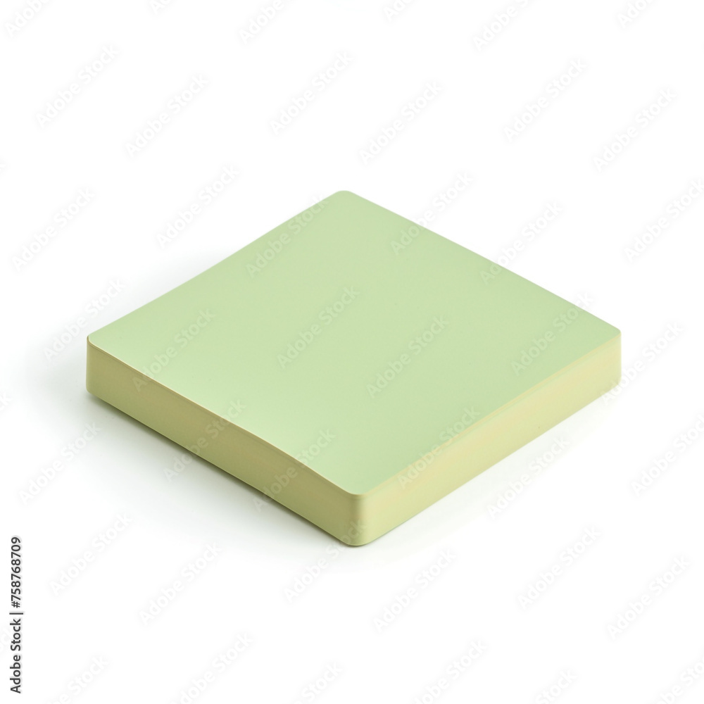 Green Sticky Note isolated on white сreated with Generative Ai Green Sticky Note isolated on white сreated with Generative Ai
