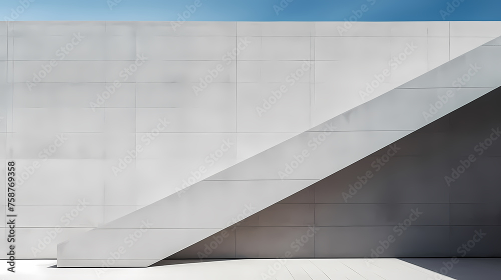 Abstract white painted concrete structure building Abstract white painted concrete structure building