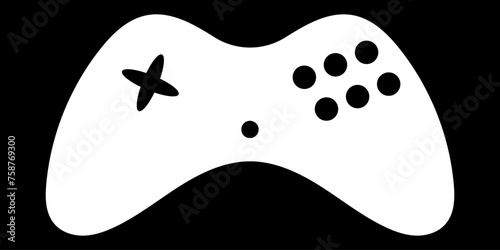 Game console icon. Video game symbol. Vector illustration isolated on background.