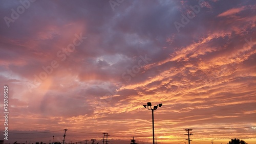 sunset in the sky