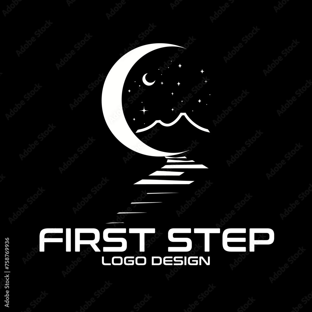 First Step Vector Logo Design