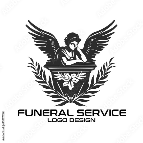Funeral Service Vector Logo Design